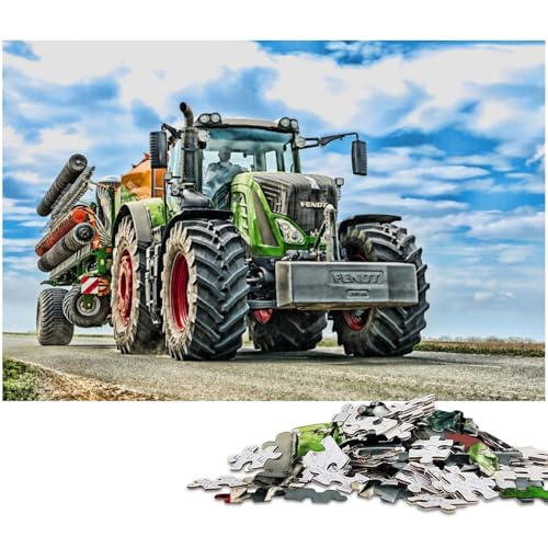 Landwirtschaftliche Werkzeuge Traktoren 1000-teiliges Puzzle Puzzles DIY-Dekoration, Gehirn-Herausforderung, für Erwachsene, Familie, 26 x 38 cm / 10,23 x 14,96 Zoll von JIANGENNF