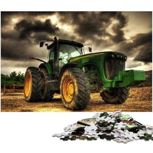 Landwirtschaftliche Werkzeuge Traktoren 1000-teiliges Puzzle für Erwachsene. Herausforderndes DIY-Denkspiel, perfektes Familienspiel oder dekoratives Geschenk 26 x 38 cm / 10,23 x 14,96 Zoll von JIANGENNF