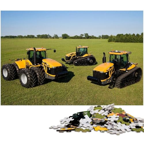 Landwirtschaftliche Werkzeuge Traktoren 1000-teiliges Puzzle für Erwachsene. Herausforderndes DIY-Denkspiel, perfektes Familienspiel oder dekoratives Geschenk 26 x 38 cm / 10,23 x 14,96 Zoll von JIANGENNF