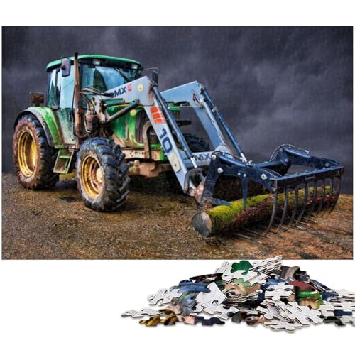 Landwirtschaftliche Werkzeuge Traktoren Puzzle 1000 Teile für Erwachsene Anspruchsvolle Puzzles Perfekte Heim- oder Bürodekoration, 50 x 75 cm / 19,68 x 29,52 Zoll von JIANGENNF