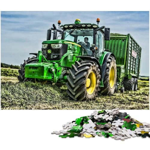 Landwirtschaftliche Werkzeuge Traktoren Puzzle 1000 Teile für Erwachsene Puzzles Perfekt für Teenager und Sammler, Ideale Heimdekoration und Reisegeschenk 50 x 75 cm / 19,68 x 29,52 Zoll von JIANGENNF