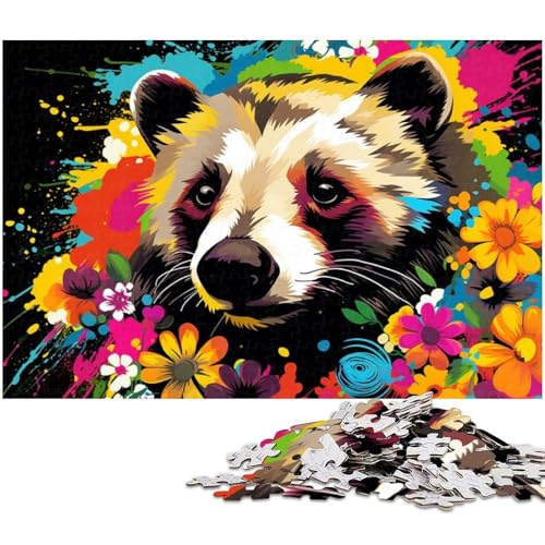 Lemur Flowers 1000-Teile-Puzzle für Erwachsene, Holzpuzzle zum Entspannen und Herausfordern, farbenfrohe Heimdekorationskunst, Freunde, 50 x 75 cm / 19,68 x 29,52 Zoll Lemur Flowers 1000-Teile-Puzzle für Erwachsene, Holzpuzzle zum Entspannen und Herausfordern, farbenfrohe Heimdekorationskunst, Freunde, 50 x 75 cm / 19,68 x 29,52 Zoll von JIANGENNF