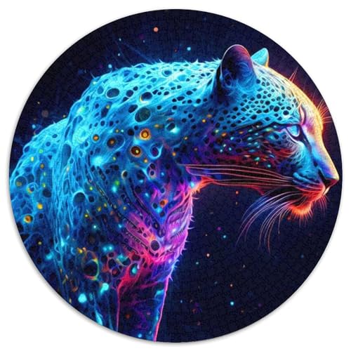 Leoparden-Puzzle, 1000 Teile, Karton-Puzzle für Erwachsene, Geburtstagsgeschenkidee, anspruchsvolles Denkspiel (Größe 67,5 x 67,5 cm) von JIANGENNF