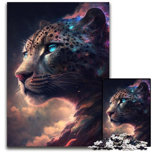 Leoparden-Puzzle für Erwachsene, 1000 Teile, interaktives Familienspiel, Bastelgeschenk mit farbenfrohen Kunstwerken, 26x38cm/10,23x14,96 Zoll Leoparden-Puzzle für Erwachsene, 1000 Teile, interaktives Familienspiel, Bastelgeschenk mit farbenfrohen Kunstwerken, 26x38cm/10,23x14,96 Zoll von JIANGENNF