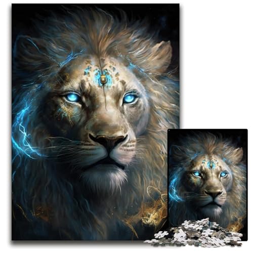 Löwen-Puzzle 1000 Teile für Erwachsene, Papp-Puzzles, Weihnachten, Halloween, Ostern, Neujahr, 26x38cm/10,23x14,96 Zoll Löwen-Puzzle 1000 Teile für Erwachsene, Papp-Puzzles, Weihnachten, Halloween, Ostern, Neujahr, 26x38cm/10,23x14,96 Zoll von JIANGENNF
