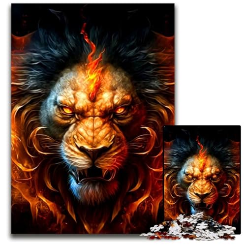 Löwen-Puzzle für Erwachsene, 1000 Teile, Denkspiel für Jugendliche und Familieninteraktion, 26x38cm/10,23x14,96 Zoll von JIANGENNF
