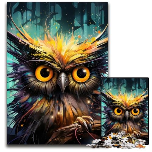 Magische Eule Puzzle für Erwachsene, 1000 Teile, Holzpuzzle, interaktives Familienspiel, Denksportaufgabe, Lernspielzeug, 50x75cm/19,68x29,52 Zoll Magische Eule Puzzle für Erwachsene, 1000 Teile, Holzpuzzle, interaktives Familienspiel, Denksportaufgabe, Lernspielzeug, 50x75cm/19,68x29,52 Zoll von JIANGENNF