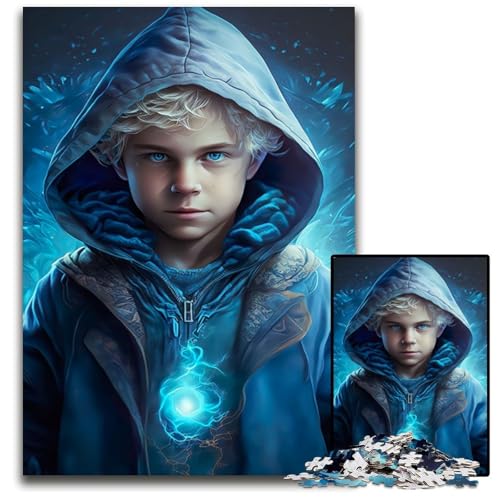 Magisches Anime-Jungen-Puzzle, 1000 Teile, für Erwachsene, interaktives Familienspiel, Denksportaufgabe, Lernspielzeug, 26x38cm/10,23x14,96 Zoll von JIANGENNF