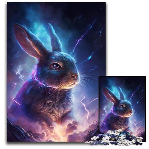 Magisches Kaninchen-Puzzle 1000 Teile für Erwachsene, Puzzle für Erwachsene, Familienaktivität, Heimdekoration zum Selbermachen, 26x38cm/10,23x14,96 Zoll Magisches Kaninchen-Puzzle 1000 Teile für Erwachsene, Puzzle für Erwachsene, Familienaktivität, Heimdekoration zum Selbermachen, 26x38cm/10,23x14,96 Zoll von JIANGENNF
