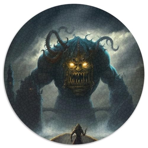 Monster Invasion Puzzle 1000 Teile Puzzle für Erwachsene Teenager, Paare und Freunde zum Geburtstag, Weihnachten (Größe 67,5 x 67,5 cm) von JIANGENNF