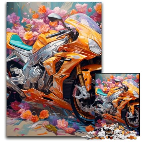 Motorrad-Puzzle für Erwachsene, 1000 Teile, Holzpuzzle, interaktives Familienspiel, Denksportaufgabe, Lernspielzeug, 50x75cm/19,68x29,52 Zoll Motorrad-Puzzle für Erwachsene, 1000 Teile, Holzpuzzle, interaktives Familienspiel, Denksportaufgabe, Lernspielzeug, 50x75cm/19,68x29,52 Zoll von JIANGENNF