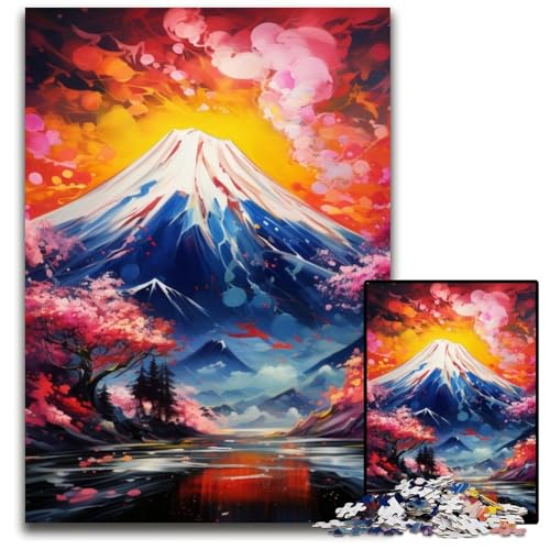 Mount Fuji 1000-teiliges Puzzle, anspruchsvolle Puzzles, interaktives Familienspiel, Gehirn-Herausforderung, Lernspielzeug, 50x75cm/19,68x29,52 Zoll Mount Fuji 1000-teiliges Puzzle, anspruchsvolle Puzzles, interaktives Familienspiel, Gehirn-Herausforderung, Lernspielzeug, 50x75cm/19,68x29,52 Zoll von JIANGENNF
