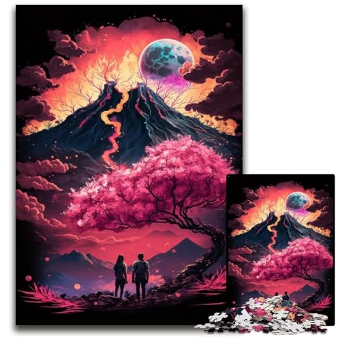 Mount Fuji 1000-teiliges Puzzle aus Pappe für Erwachsene für Reiseliebhaber und Paare, anspruchsvolles Spielzeug 26x38cm/10,23x14,96 Zoll von JIANGENNF