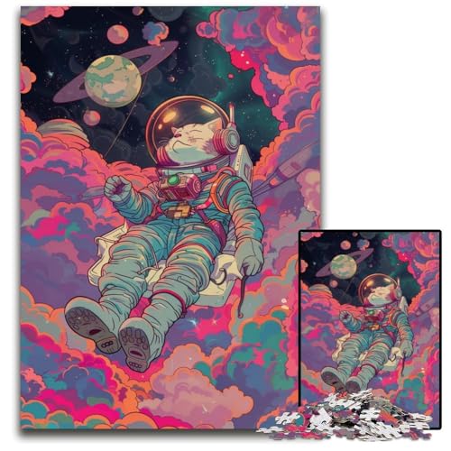 Musik-Astronautenkatze, 1000-teiliges Puzzle, anspruchsvolle Puzzles, interaktives Familienspiel, Denksportaufgabe, Lernspielzeug, 26x38cm/10,23x14,96 Zoll Musik-Astronautenkatze, 1000-teiliges Puzzle, anspruchsvolle Puzzles, interaktives Familienspiel, Denksportaufgabe, Lernspielzeug, 26x38cm/10,23x14,96 Zoll von JIANGENNF