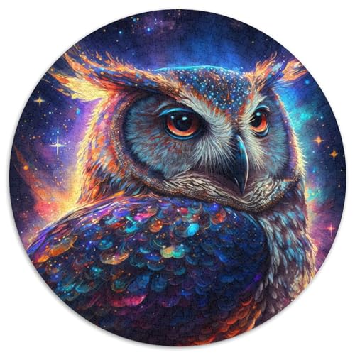 Nebula Owl Puzzle für Erwachsene, 1000 Teile, pädagogisches Denkspiel, künstlerische Heim- und Bürodekoration, ab 14 Jahren (Größe 67,5 x 67,5 cm) von JIANGENNF