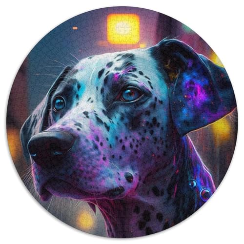 Neon-Dalmatiner-Puzzle, 1000 Teile, Papppuzzle für Erwachsene, Geburtstagsgeschenkidee, anspruchsvolles Denkspiel (Größe 67,5 x 67,5 cm) von JIANGENNF