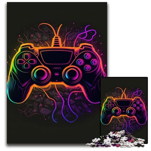 Neon Game 1000-teiliges Puzzle für Erwachsene, anspruchsvolles Denkspiel – entspannendes Spielzeug für Teenager, 26x38cm/10,23x14,96 Zoll von JIANGENNF