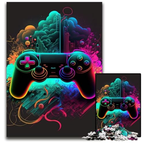 Neon Game 1000-teiliges Puzzle für Erwachsene, anspruchsvolles Denkspiel – entspannendes Spielzeug für Teenager, 50x75cm/19,68x29,52 Zoll von JIANGENNF