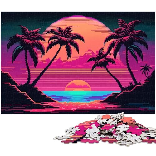 Neon-Kokosnussbaum-Puzzle, 1000 Teile, Holzpuzzle für Erwachsene, Heimdekoration und Urlaubsspaß, 50 x 75 cm / 19,68 x 29,52 Zoll Neon-Kokosnussbaum-Puzzle, 1000 Teile, Holzpuzzle für Erwachsene, Heimdekoration und Urlaubsspaß, 50 x 75 cm / 19,68 x 29,52 Zoll von JIANGENNF