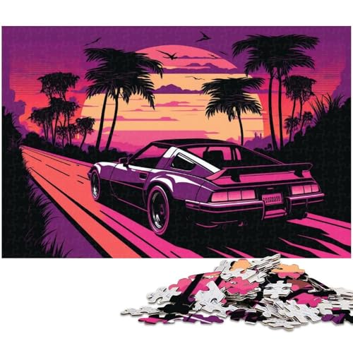 Neon-Sportwagen-Landschaft, 1000-teiliges Puzzle für Erwachsene, ideal für Familienspaß, Entspannung, 50 x 75 cm / 19,68 x 29,52 Zoll Neon-Sportwagen-Landschaft, 1000-teiliges Puzzle für Erwachsene, ideal für Familienspaß, Entspannung, 50 x 75 cm / 19,68 x 29,52 Zoll von JIANGENNF
