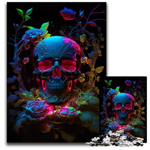 Neon-Totenkopf-Puzzle 1000 Teile für Erwachsene. Puzzle für Erwachsene, perfekt für Familienspaß, Partyspiele, Geburtstagsparty-Geschenke, 26x38cm/10,23x14,96 Zoll Neon-Totenkopf-Puzzle 1000 Teile für Erwachsene. Puzzle für Erwachsene, perfekt für Familienspaß, Partyspiele, Geburtstagsparty-Geschenke, 26x38cm/10,23x14,96 Zoll von JIANGENNF