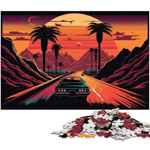 Neonlandschaft 1000-Teile-Puzzle für Erwachsene, Holzpuzzle zum Entspannen und Herausfordern, farbenfrohe Heimdekorationskunst, Freunde, 50 x 75 cm / 19,68 x 29,52 Zoll Neonlandschaft 1000-Teile-Puzzle für Erwachsene, Holzpuzzle zum Entspannen und Herausfordern, farbenfrohe Heimdekorationskunst, Freunde, 50 x 75 cm / 19,68 x 29,52 Zoll von JIANGENNF