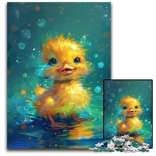 Niedliche kleine gelbe Ente, Puzzle für Erwachsene, 1000-teiliges Puzzle für Erwachsene, Muttertag, Geburtstag, Weihnachten, 26x38cm/10,23x14,96 Zoll Niedliche kleine gelbe Ente, Puzzle für Erwachsene, 1000-teiliges Puzzle für Erwachsene, Muttertag, Geburtstag, Weihnachten, 26x38cm/10,23x14,96 Zoll von JIANGENNF
