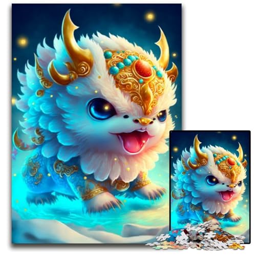 Niedliches Drachenbaby, 1000-teiliges Puzzle für Erwachsene, Holzpuzzle für Teenager und Familienspaß – DIY-Denkspiel als Geschenk, 50x75cm/19,68x29,52 Zoll Niedliches Drachenbaby, 1000-teiliges Puzzle für Erwachsene, Holzpuzzle für Teenager und Familienspaß – DIY-Denkspiel als Geschenk, 50x75cm/19,68x29,52 Zoll von JIANGENNF