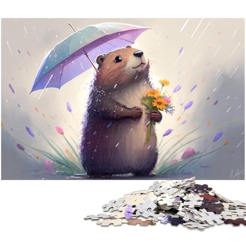 Otter hält Regenschirm-Puzzles für 1000 Teile aus Holz, anspruchsvolles DIY-Denkspiel, perfektes Familienspiel oder dekoratives Geschenk, 50 x 75 cm / 19,68 x 29,52 Zoll Otter hält Regenschirm-Puzzles für 1000 Teile aus Holz, anspruchsvolles DIY-Denkspiel, perfektes Familienspiel oder dekoratives Geschenk, 50 x 75 cm / 19,68 x 29,52 Zoll von JIANGENNF