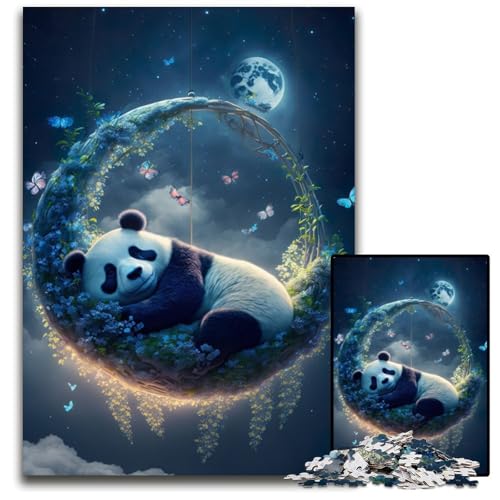 Panda Naps 1000-teiliges Puzzle für Erwachsene, anspruchsvolles Denkspiel – entspannendes Spielzeug für Teenager, 26x38cm/10,23x14,96 Zoll von JIANGENNF