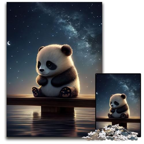 Pandabär-Galaxie-Tier-Puzzle, 1000 Teile, für Erwachsene, anspruchsvolles Rätsel, Denksportspiel, interaktives Familienspiel, geeignet für Kinder ab 14 Jahren, 50x75cm/19,68x29,52 Zoll Pandabär-Galaxie-Tier-Puzzle, 1000 Teile, für Erwachsene, anspruchsvolles Rätsel, Denksportspiel, interaktives Familienspiel, geeignet für Kinder ab 14 Jahren, 50x75cm/19,68x29,52 Zoll von JIANGENNF