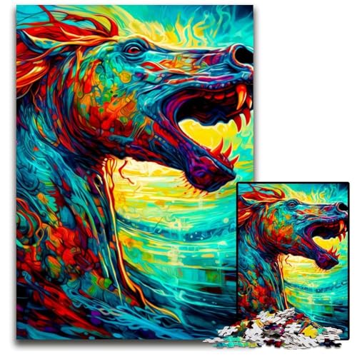 Pferdepuzzle 1000 Teile für Erwachsene, Holzpuzzle, Weihnachten, Halloween, Ostern, Neujahr, 50x75cm/19,68x29,52 Zoll Pferdepuzzle 1000 Teile für Erwachsene, Holzpuzzle, Weihnachten, Halloween, Ostern, Neujahr, 50x75cm/19,68x29,52 Zoll von JIANGENNF