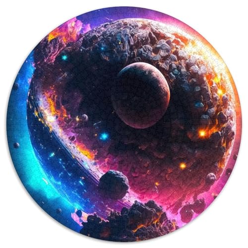 Pink-Blau-Puzzle, 1000 Teile, Kartonpuzzle für Erwachsene, Geburtstagsgeschenkidee, anspruchsvolles Denkspiel (Größe 67,5 x 67,5 cm) von JIANGENNF