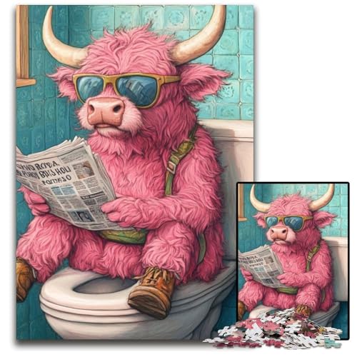 Pink Yak Go Toiletten-Puzzle, 1000 Teile, für Erwachsene, Puzzle für Erwachsene, perfekt für Familienfeiern, Geburtstage, Feiertage, 50x75cm/19,68x29,52 Zoll Pink Yak Go Toiletten-Puzzle, 1000 Teile, für Erwachsene, Puzzle für Erwachsene, perfekt für Familienfeiern, Geburtstage, Feiertage, 50x75cm/19,68x29,52 Zoll von JIANGENNF