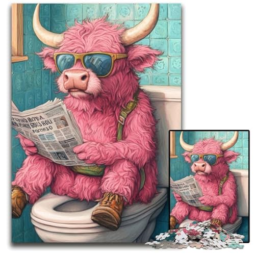 Pink Yak Go Toiletten-Puzzle 1000 Teile für Erwachsene. Puzzle für Erwachsene. Perfekt für Familienfeiern, Geburtstage, Feiertage. 26x38cm/10,23x14,96 Zoll Pink Yak Go Toiletten-Puzzle 1000 Teile für Erwachsene. Puzzle für Erwachsene. Perfekt für Familienfeiern, Geburtstage, Feiertage. 26x38cm/10,23x14,96 Zoll von JIANGENNF