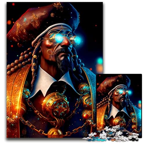 Piratenkapitän-Puzzle für Erwachsene, 1000 Teile, anspruchsvolles Denkspiel für Teenager, unterhaltsames interaktives Spiel für die ganze Familie, 26x38cm/10,23x14,96 Zoll von JIANGENNF