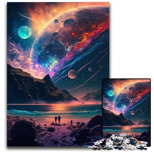 Planet Explosion Puzzle für Erwachsene, 1000 Teile, anspruchsvolle Puzzles, anspruchsvolle Denksportaufgabe für Teenager, Spaß für den Familienspielabend, 26x38cm/10,23x14,96 Zoll von JIANGENNF