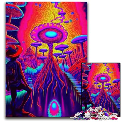 Psychedelic Nature Puzzle für Erwachsene, 1000 Teile, Papppuzzle für Feiertage, Geburtstage und Familienspieleabende, 26x38cm/10,23x14,96 Zoll Psychedelic Nature Puzzle für Erwachsene, 1000 Teile, Papppuzzle für Feiertage, Geburtstage und Familienspieleabende, 26x38cm/10,23x14,96 Zoll von JIANGENNF