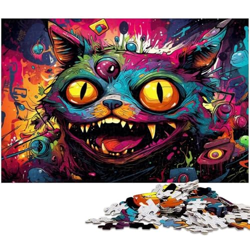 Psychedelisches Farbkatzen-Puzzle, 1000 Teile, für Erwachsene, anspruchsvolle Puzzles, perfekte Dekoration für Zuhause oder das Büro, 26 x 38 cm / 10,23 x 14,96 Zoll Psychedelisches Farbkatzen-Puzzle, 1000 Teile, für Erwachsene, anspruchsvolle Puzzles, perfekte Dekoration für Zuhause oder das Büro, 26 x 38 cm / 10,23 x 14,96 Zoll von JIANGENNF