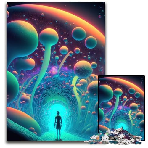 Psychedelisches Puzzle mit 1000 Teilen für Erwachsene, Denkspiel für Teenager, 50x75cm/19,68x29,52 Zoll Psychedelisches Puzzle mit 1000 Teilen für Erwachsene, Denkspiel für Teenager, 50x75cm/19,68x29,52 Zoll von JIANGENNF