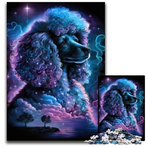 Pudel-Puzzle für Erwachsene, 1000 Teile, Denkspiel für Erwachsene, für Teenager, 50x75cm/19,68x29,52 Zoll Pudel-Puzzle für Erwachsene, 1000 Teile, Denkspiel für Erwachsene, für Teenager, 50x75cm/19,68x29,52 Zoll von JIANGENNF