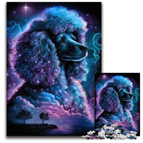 Pudel-Puzzle für Erwachsene, 1000 Teile, Puzzle für Erwachsene, Denkspiel für Teenager, 26x38cm/10,23x14,96 Zoll von JIANGENNF