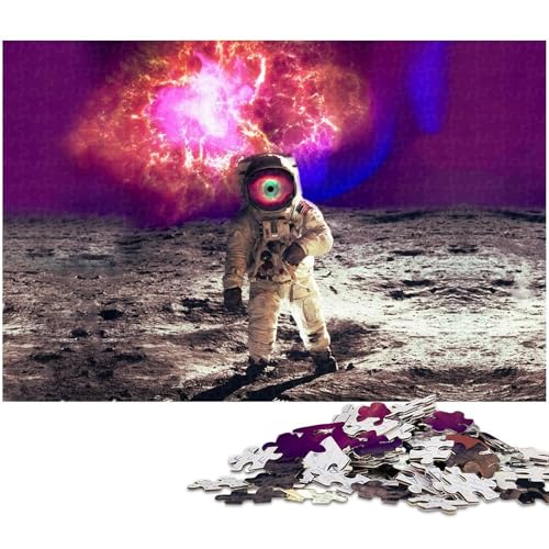Puzzle 1000 Teile, Astronaut, Unmögliches Puzzle für Erwachsene, Familienaktivität, Denksportaufgabe, Heimdekoration, 50 x 75 cm / 19,68 x 29,52 Zoll Puzzle 1000 Teile, Astronaut, Unmögliches Puzzle für Erwachsene, Familienaktivität, Denksportaufgabe, Heimdekoration, 50 x 75 cm / 19,68 x 29,52 Zoll von JIANGENNF