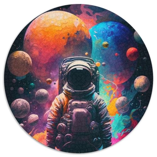 Puzzle 1000 Teile, Astronauten-Puzzle aus Pappe für Erwachsene, Denkspiel für Teenager, (Größe 67,5 x 67,5 cm) von JIANGENNF
