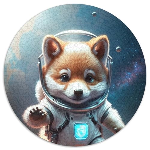 Puzzle 1000 Teile, Astronauten-Wolf-Baby, Karton-Puzzle für Erwachsene, Denkspiel für Teenager, (Größe 67,5 x 67,5 cm) von JIANGENNF