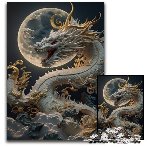 Puzzle 1000 Teile, Brave Dragon, Eltern, Partner, Freunde – ab 14 Jahren, 26x38cm/10,23x14,96 Zoll Puzzle 1000 Teile, Brave Dragon, Eltern, Partner, Freunde – ab 14 Jahren, 26x38cm/10,23x14,96 Zoll von JIANGENNF