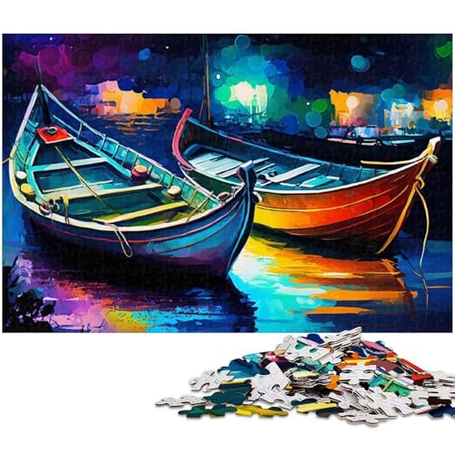 Puzzle 1000 Teile, Bunte Boote, Puzzle für Erwachsene, Eltern, Partner, Freunde – ab 14 Jahren, 26 x 38 cm / 10,23 x 14,96 Zoll Puzzle 1000 Teile, Bunte Boote, Puzzle für Erwachsene, Eltern, Partner, Freunde – ab 14 Jahren, 26 x 38 cm / 10,23 x 14,96 Zoll von JIANGENNF