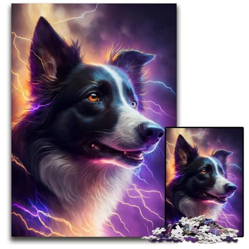 Puzzle 1000 Teile, Bunte Border Collie-Puzzles, Eltern, Partner, Freunde – ab 14 Jahren, 26x38cm/10,23x14,96 Zoll Puzzle 1000 Teile, Bunte Border Collie-Puzzles, Eltern, Partner, Freunde – ab 14 Jahren, 26x38cm/10,23x14,96 Zoll von JIANGENNF