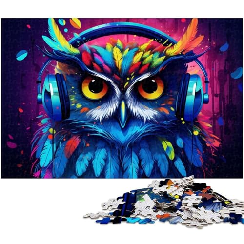 Puzzle 1000 Teile, Bunte Eulen-Puzzles für Erwachsene, Eltern, Partner, Freunde – ab 14 Jahren, 26 x 38 cm / 10,23 x 14,96 Zoll Puzzle 1000 Teile, Bunte Eulen-Puzzles für Erwachsene, Eltern, Partner, Freunde – ab 14 Jahren, 26 x 38 cm / 10,23 x 14,96 Zoll von JIANGENNF