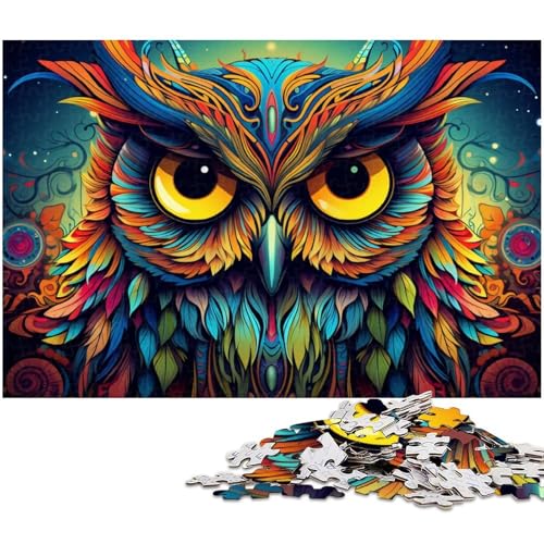 Puzzle 1000 Teile, Bunte Eulen-Puzzles für Erwachsene, Eltern, Partner, Freunde – ab 14 Jahren, 26 x 38 cm / 10,23 x 14,96 Zoll Puzzle 1000 Teile, Bunte Eulen-Puzzles für Erwachsene, Eltern, Partner, Freunde – ab 14 Jahren, 26 x 38 cm / 10,23 x 14,96 Zoll von JIANGENNF